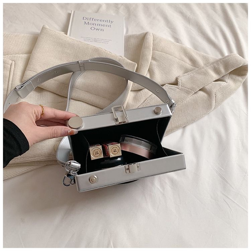 Fashion Chains Camera Design Women Shoulder Bags Funny Box Messenge Bag Luxury Pu Leather Crossbody Bag Ladies Small Chic Purses