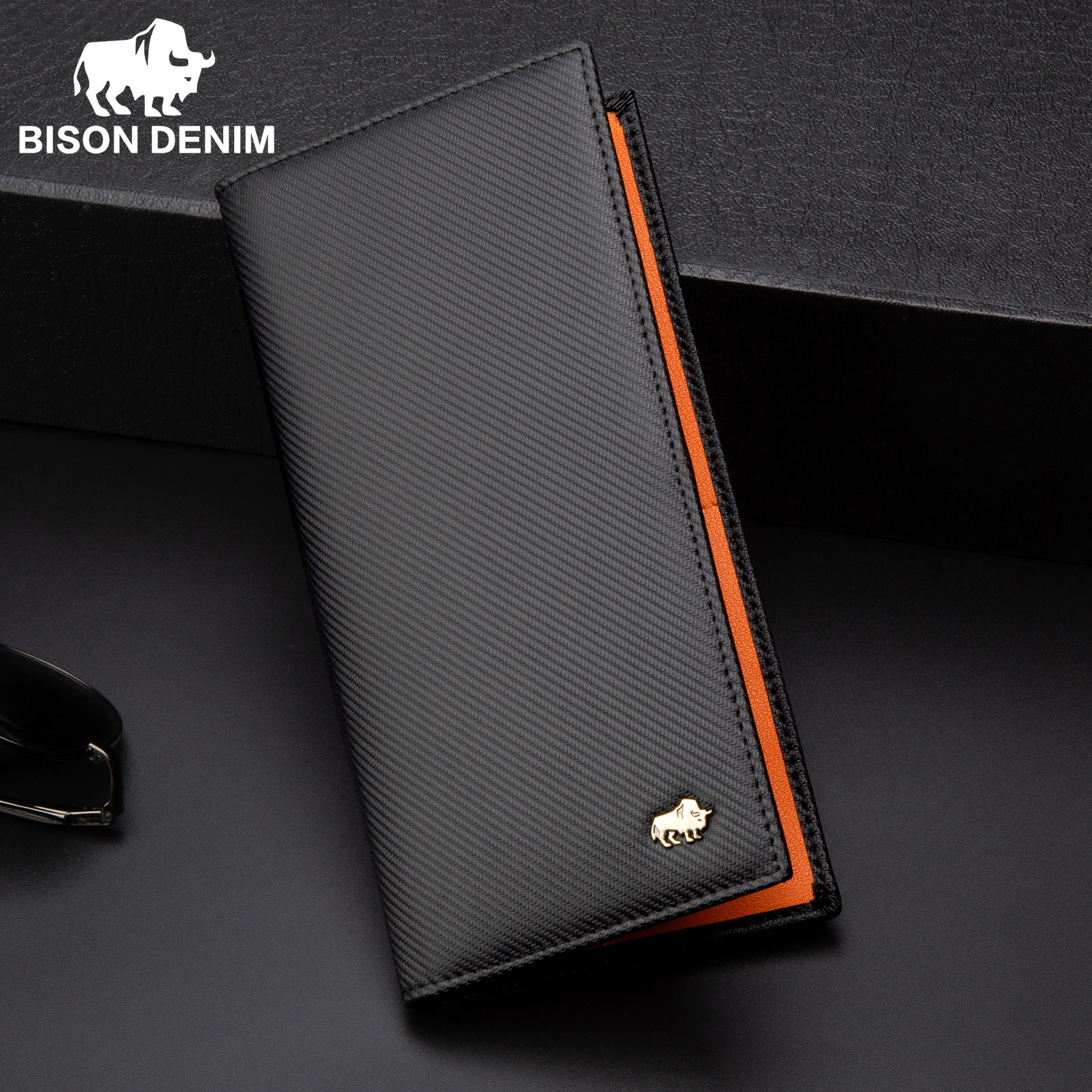 Airtag Men, Designer Holder: Slim Carbon Fiber Long Wallet with RFID Blocking and Bill Card Holder - Lightweight hot for Daily Use