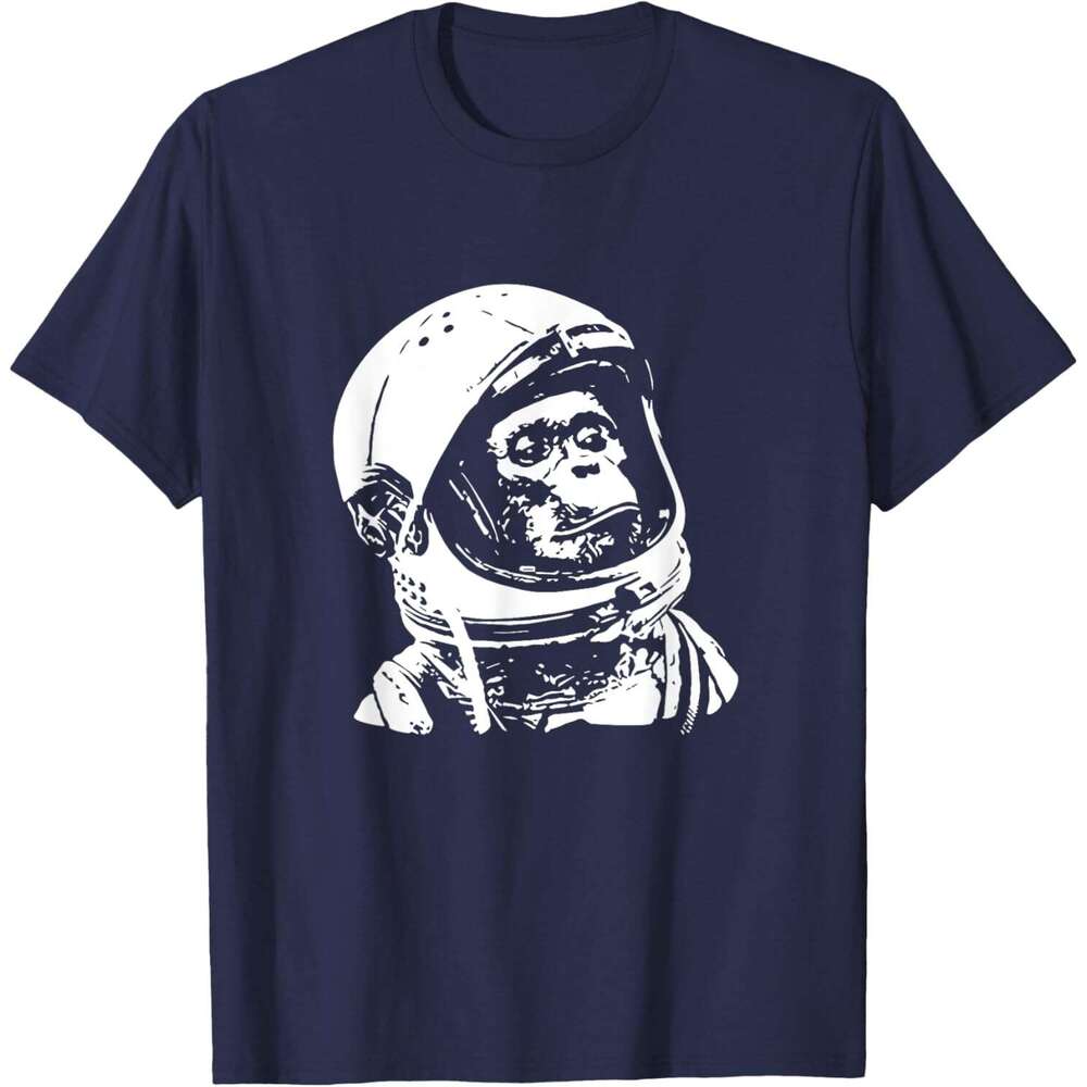 T shirt Mens Vintage Space Travel Astronaut Monkey T-Shirt shirts tshirt graphic tee Casual tops summer clothes Short sleeve Free shipping