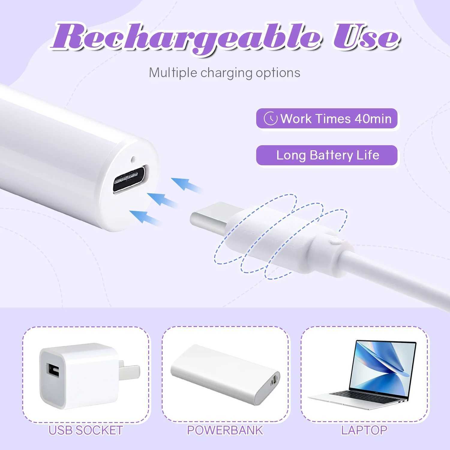Mini UV Nail Lamp Dryer Machine Portable USB Rechargeable LED Nail Quick Drying Light Handheld Manicure Lamp For Gel VarnishCL2400806