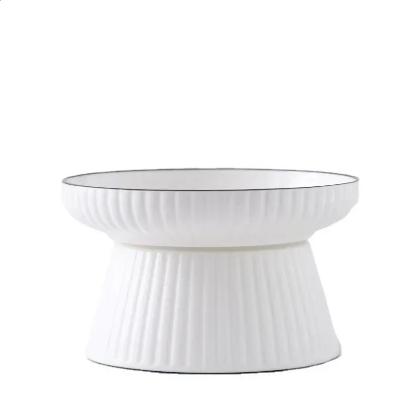 Cute Bowl Cartoon Pet Feeder High-foot Single Mouth Skidproof Ceramic Dog Cat Food Bowls Pets Drinking Feeding Container