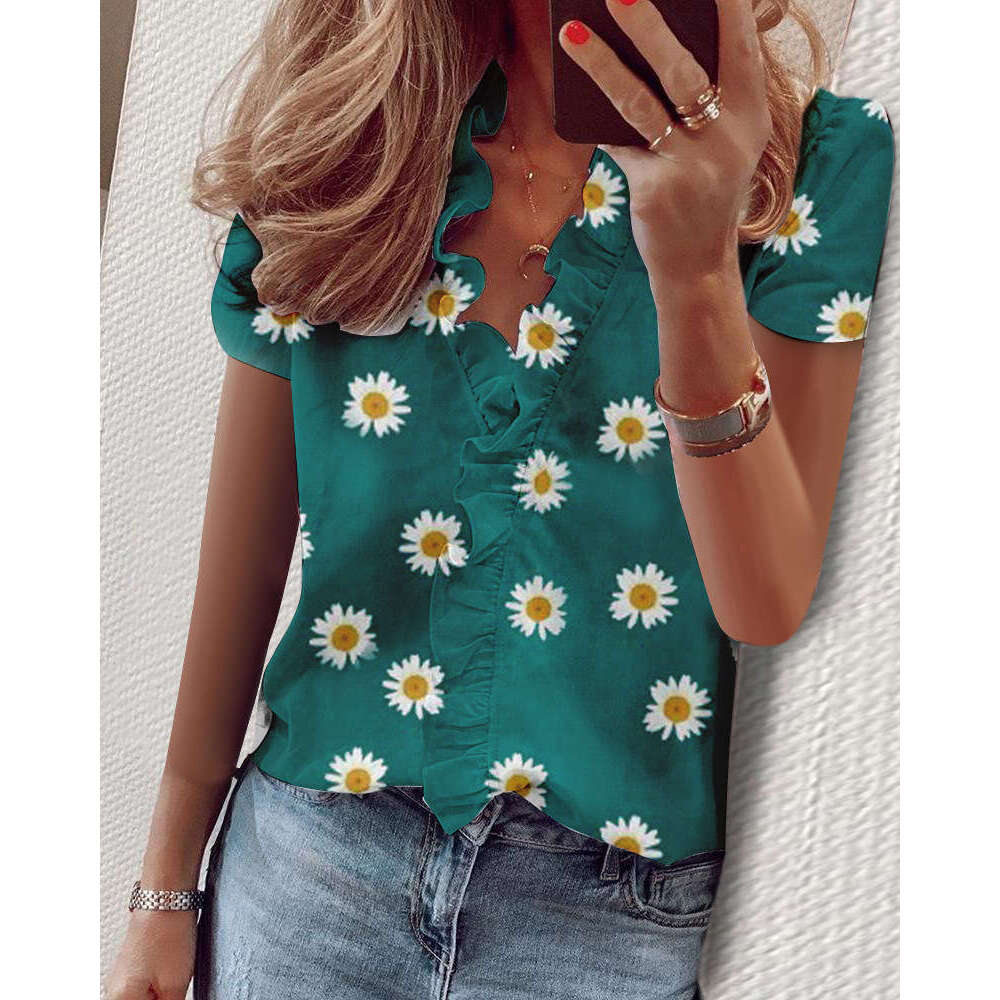 Best Saller Short-sleeved High Street Casual Slim Streetwear Women Short Streetwear Clothes Lace Slim-fit Skinny Base Solid Turtleneck Graphic T Shirt
