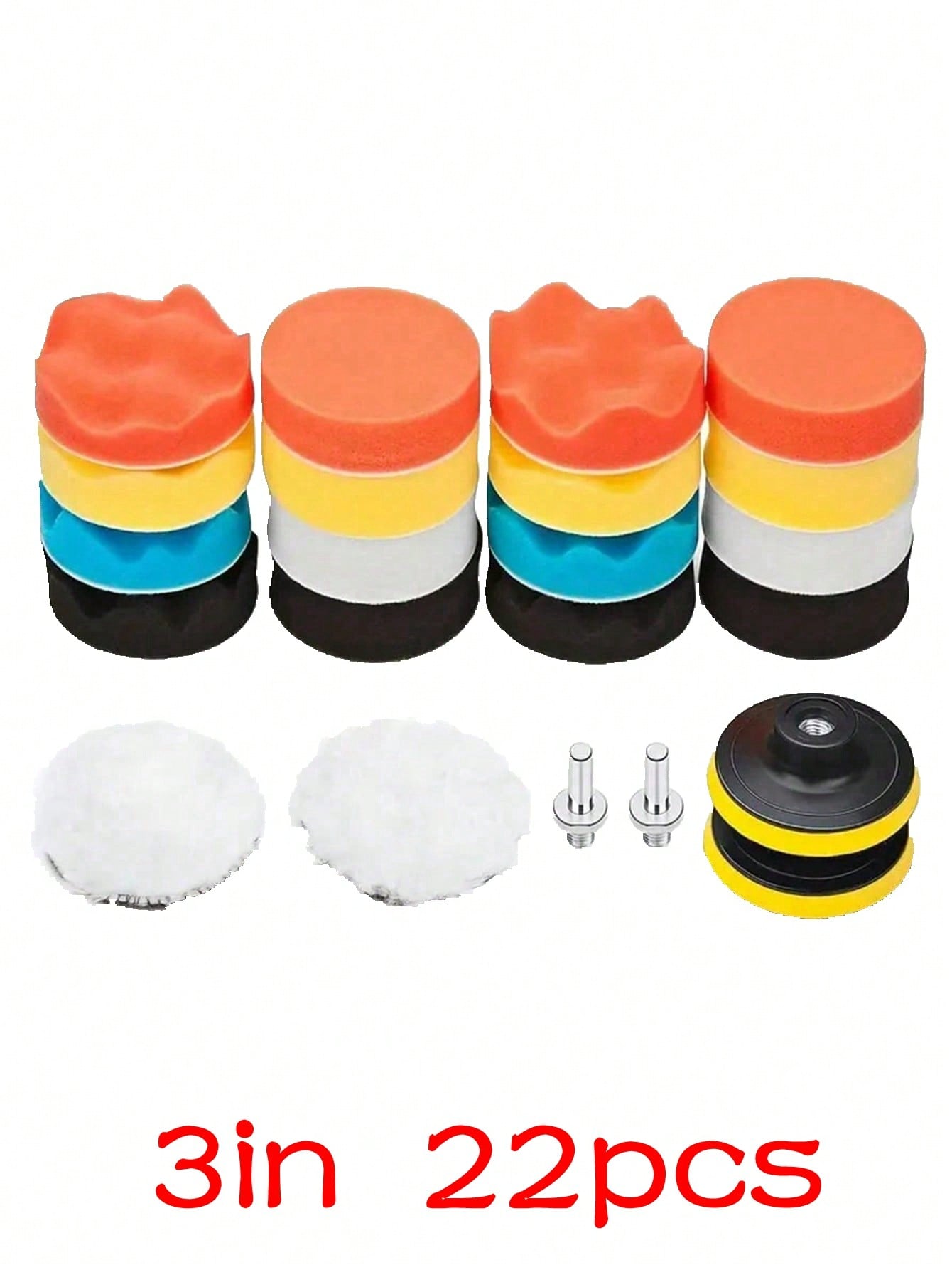 3-inch 22-piece polishing sponge dish waxing dish