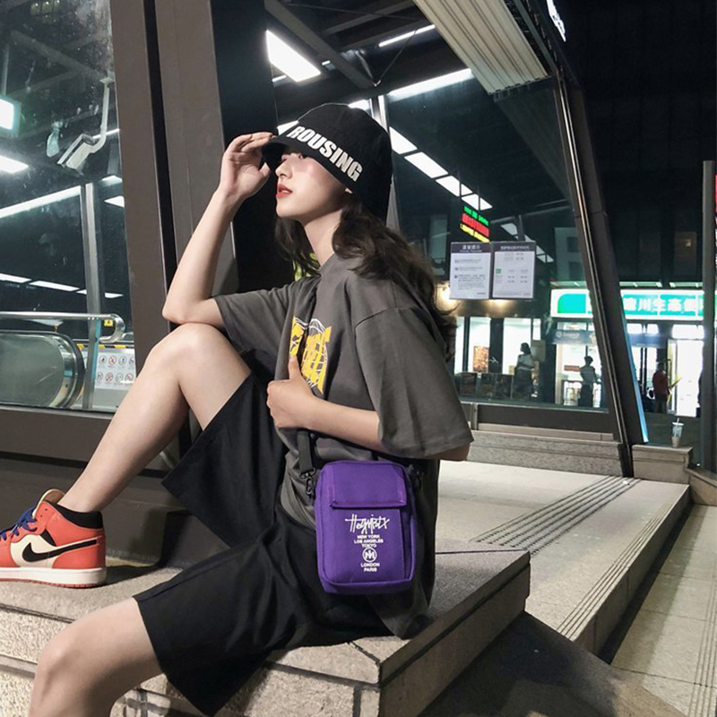 YoReai Women Sling Bag Mini Crossbody Bag Fashion Shoulder Bags Boy Canvas Messenger Men Small Couple Leisure solid color 2022