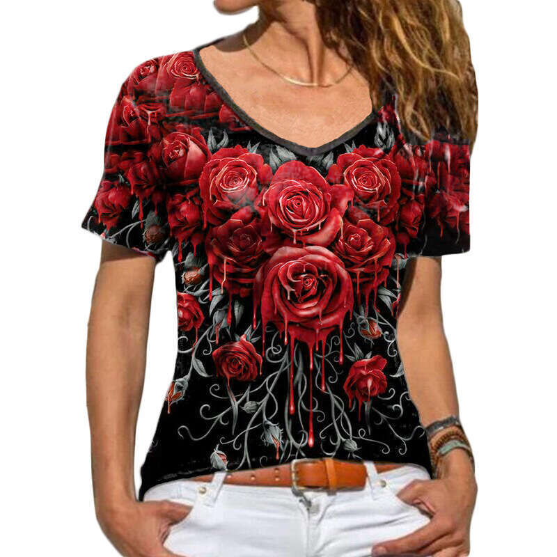 Tee Shirt Tops New Merchandise Short-sleeved Fashion Hip Hop Long Sleeve Tee Shirts Harajuku Print Vintage Pure Cotton Slim-fit Plaid Stretch Casual U