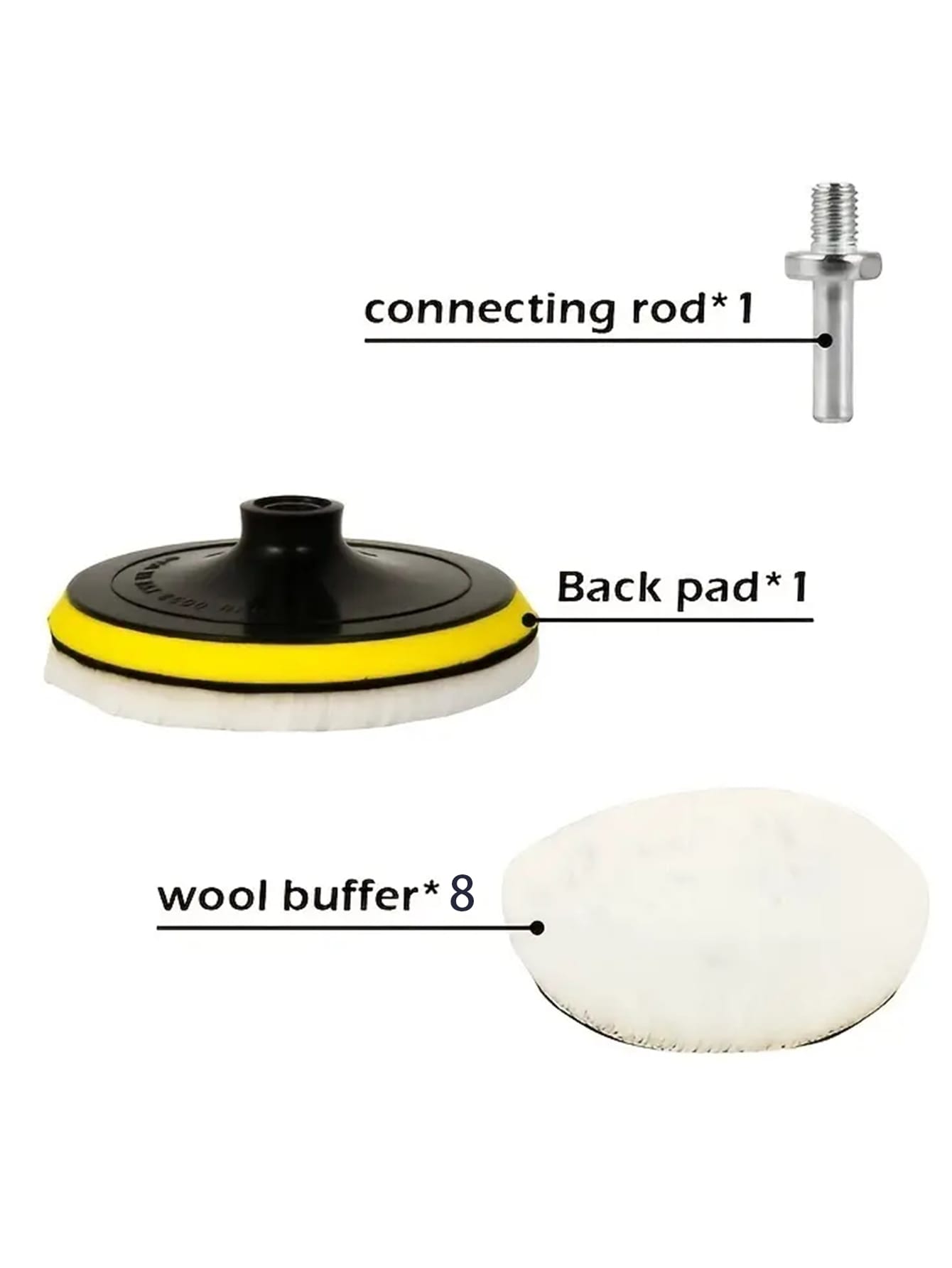 3 inch 22-piece polishing sponge plate waxing plate polishing pad Sponge polishing tape connecting rod