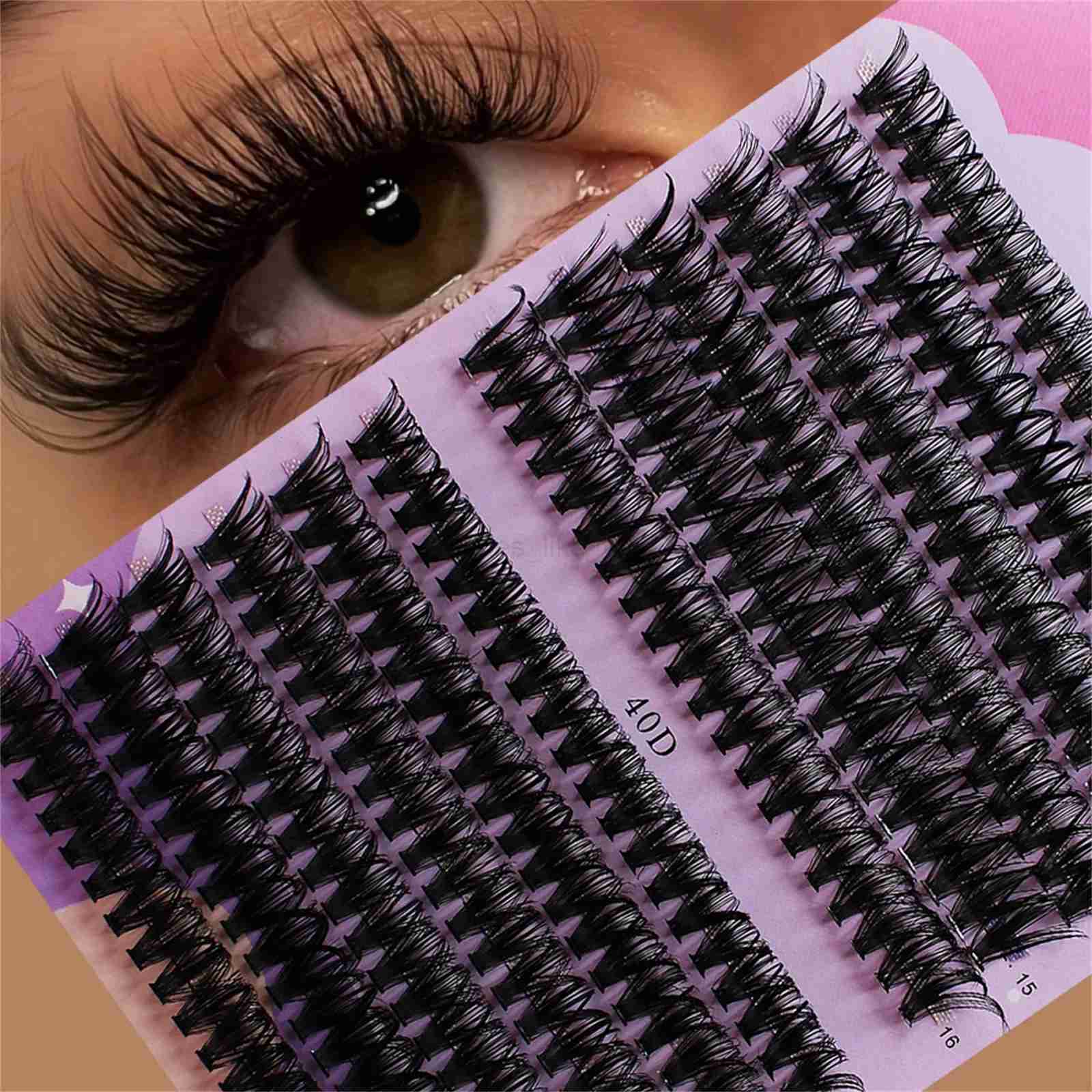 30/40D 12-16mm Mixed D Curling Cluster Eyelash Personal Eyelash Extension Cluster Eyelash Soft Natural False Eyelash W240803