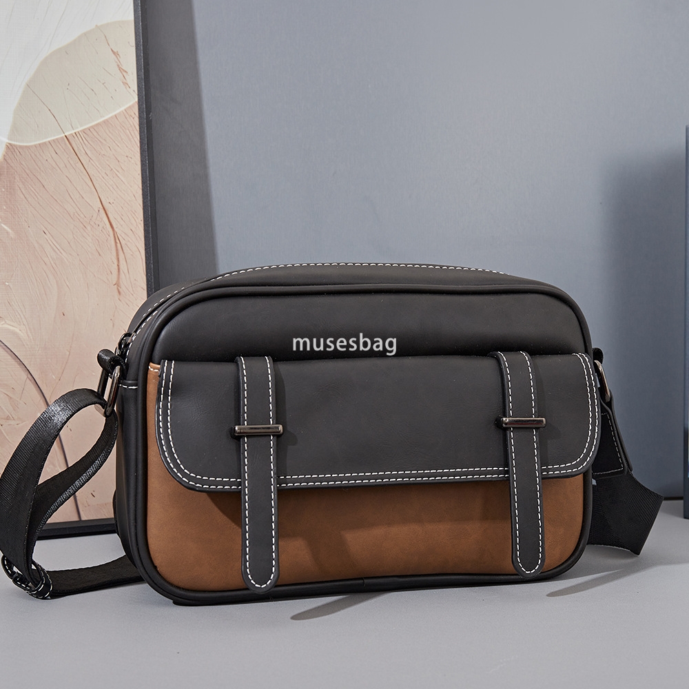 New men's shoulder bag trendy brand retro fashion shoulder bag crossbody bag outdoor mailman bag back backpack