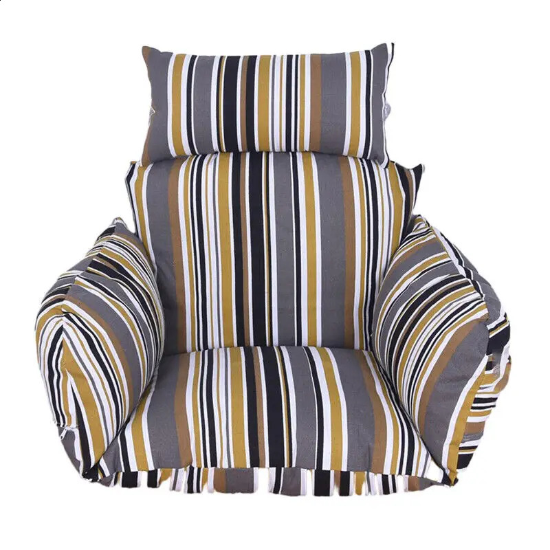 Hanging Swing Egg Chair Cushion Cover Patio Large Round Papasan Pad Detachable Garden Lounger Cushion Cover No Filling 240802