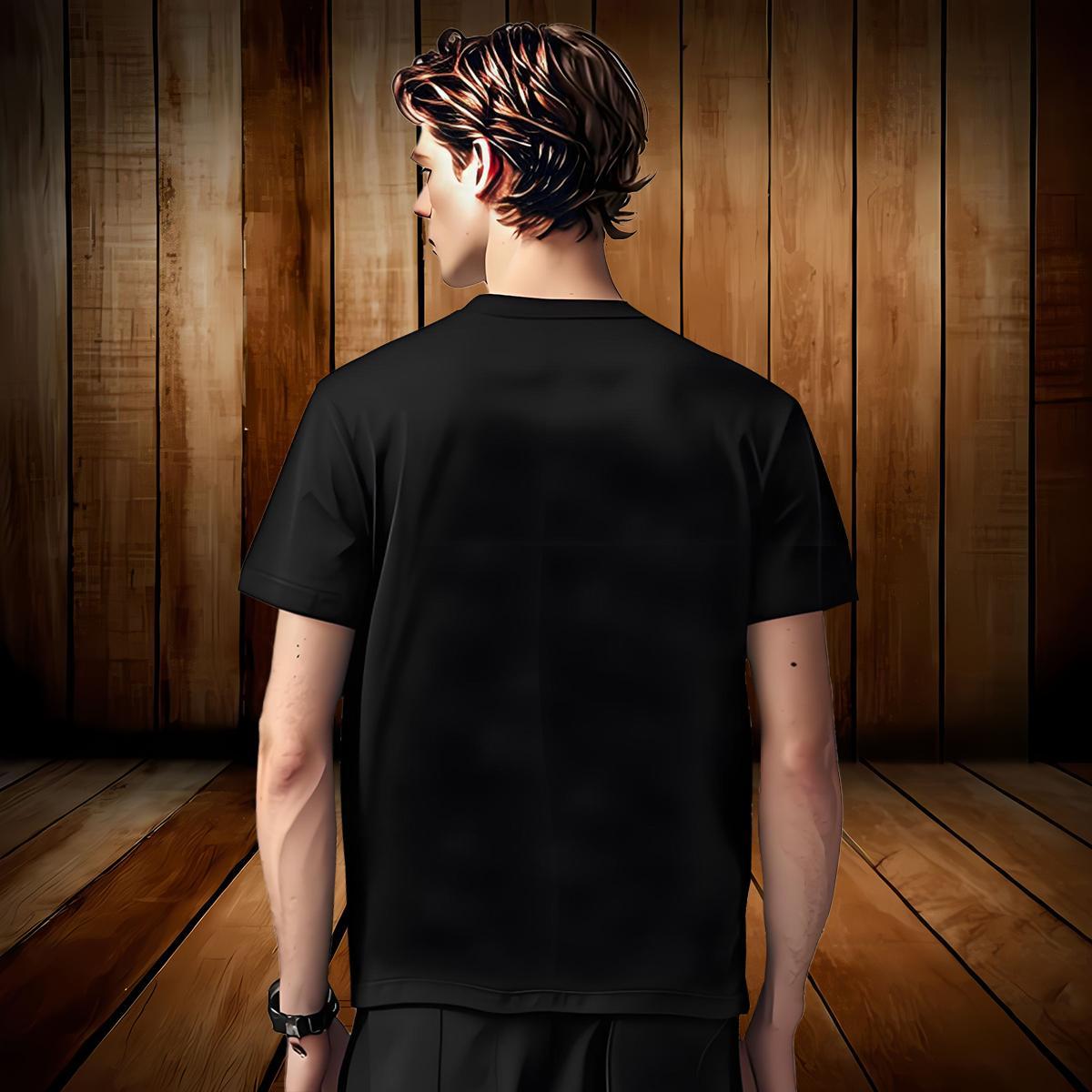 New Designer T Shirt For Man 230g Pure Cotton halloween High Street Hip Hop Tees Breathable Short Sleeve Brand Mens Tshirts Black White