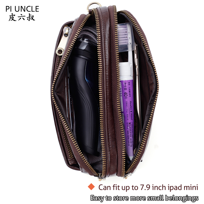 Men Vintage Cowhide Money Purse Business Long Wallet Clutch Bags Mobile Phone Case Cigarette Cell Phone Pouch Male Handy Bag