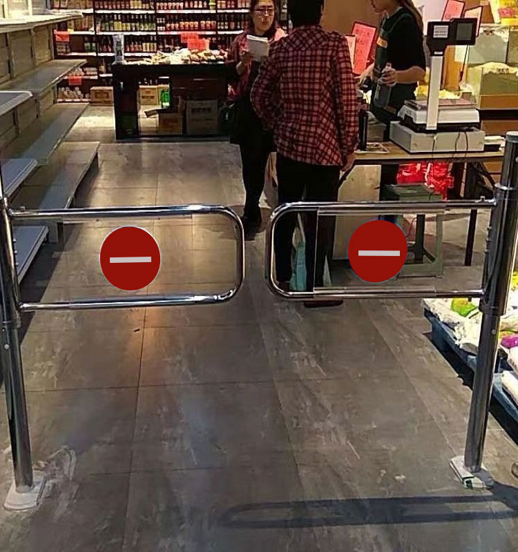 Supermarket one-way door stainless steel only into the pendulum gate machine