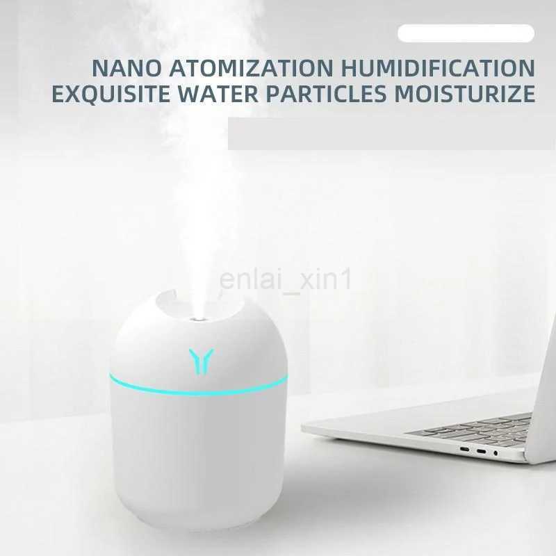 USB Mini Air Humidifier Aroma Essential Oil Diffuser For Home Car Ultrasonic Mute Mist Maker Diffuser with LED Color Lamp Y240806
