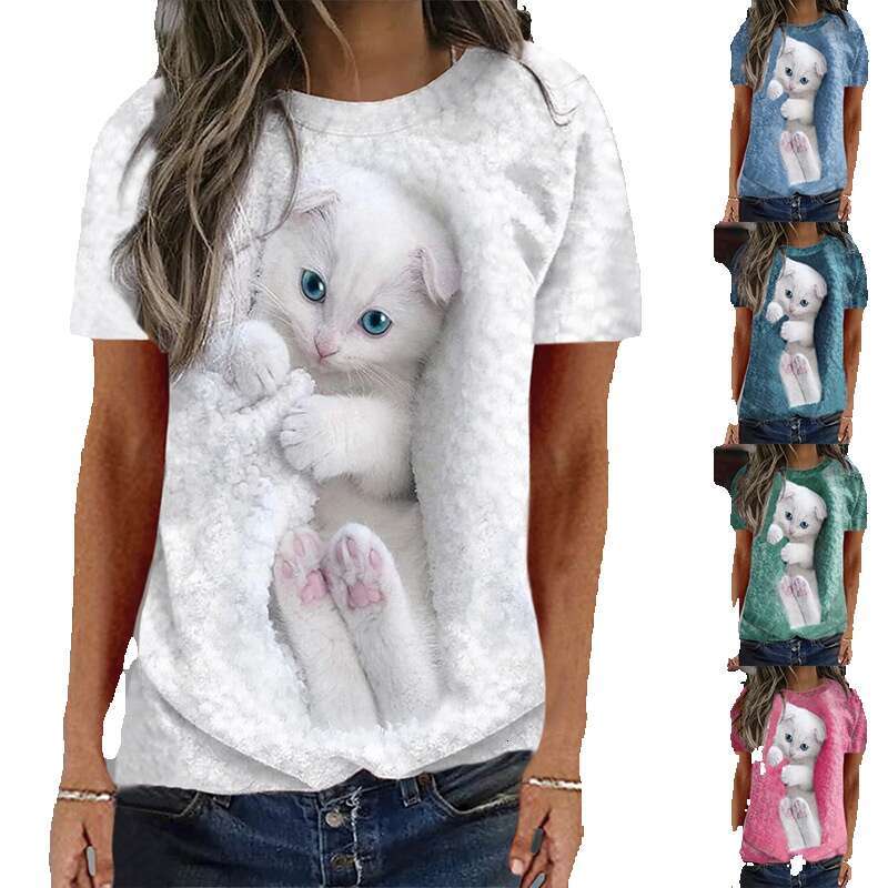 Half Sleeve Female Hollow Out Slim Top Female Summer Printing Short Sleeve Quick Drying O Neck Lace Collar Blouse Graphic T Shirts Street Activity Cro