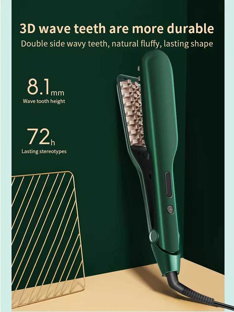 Newest Flat Iron Fluffy Hair Iron Corn Curly Styling Wave Convenient Crimping Hair Iron Crimper Tools Volumizing Hair Irons W241214