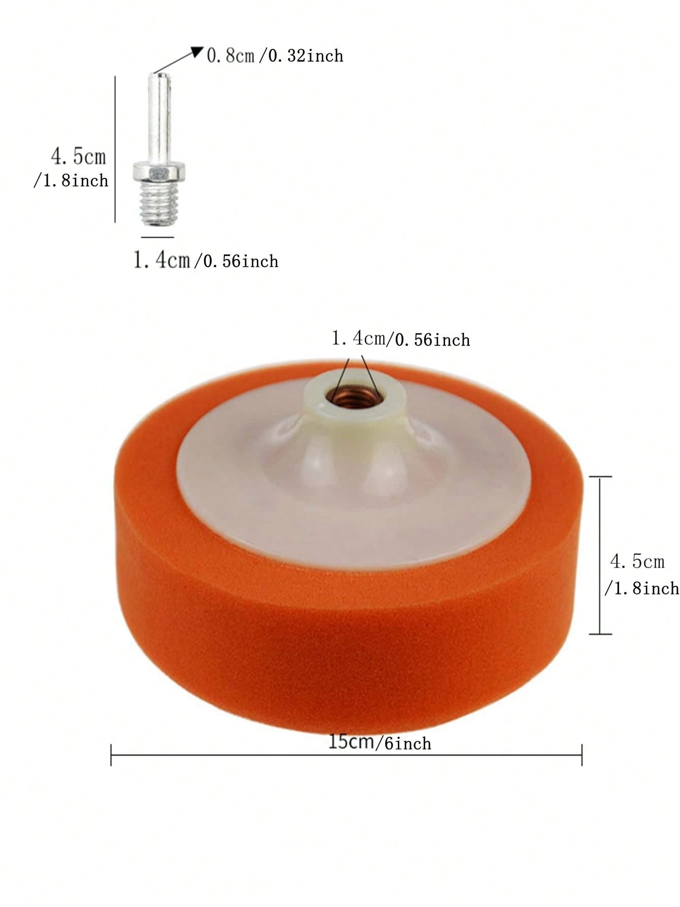 6-inch polishing sponge tray waxing tray polishing pad Sponge polishing tape connecting rod