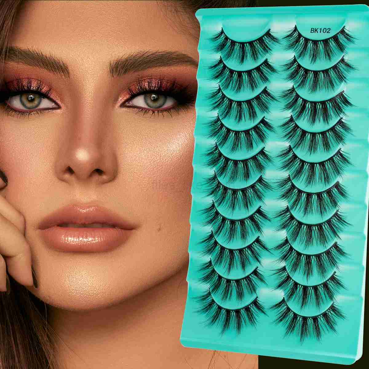 New 3/10 pairs of mink eyelashes dramatic false eyelids natural thick mink eyelashes eyelash extension makeup reusable Cilios W240803