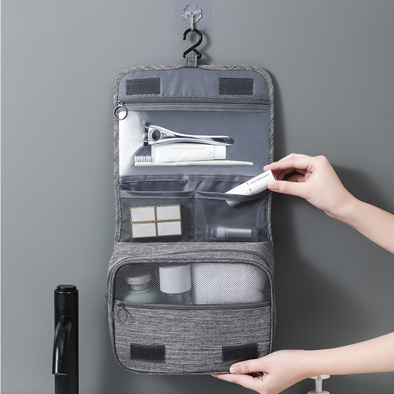 PT035,Hanging Travel Big Cosmetic Toiletry Bag Women Men Necessary Make Up Dry-Wet Separation Organizer Accessory Storage Wash Pouch