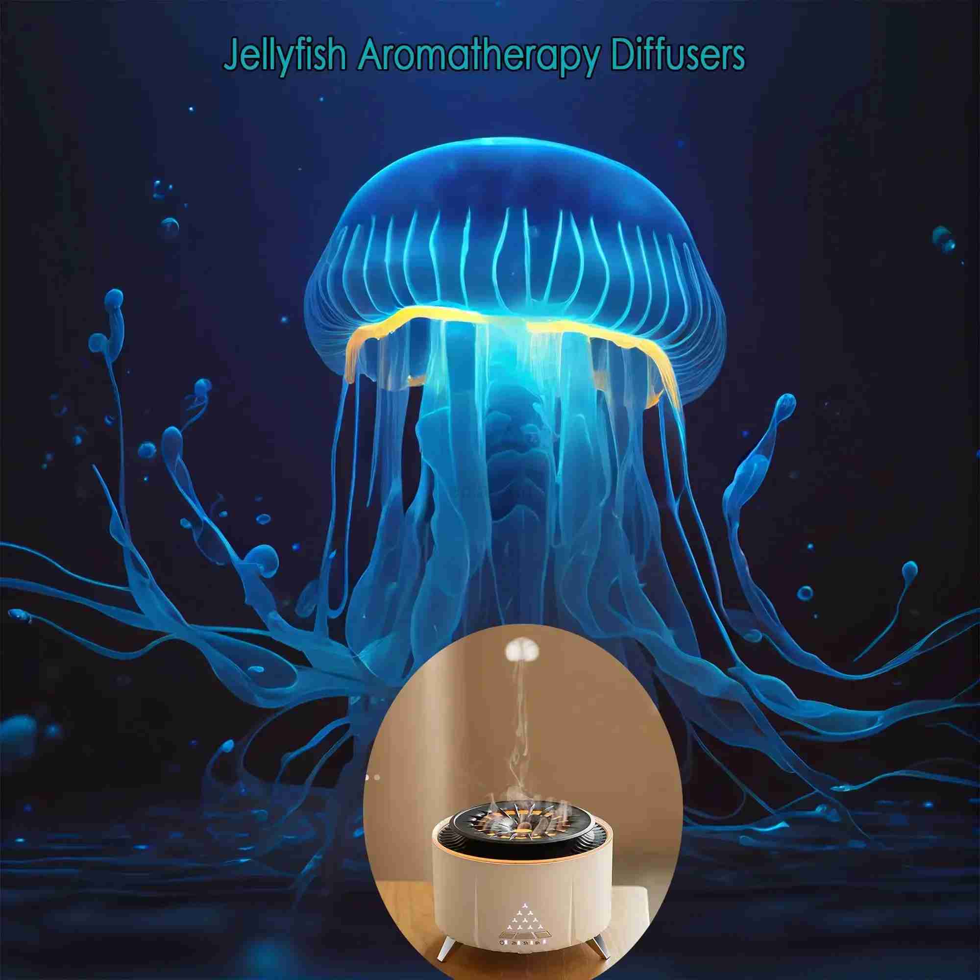 Diffusers for Essential Oils Large Room Cool-Looking Jellyfish Mist 350ml Aromatherapy Diffuser for Home Bedroom Dropshipping Y240806