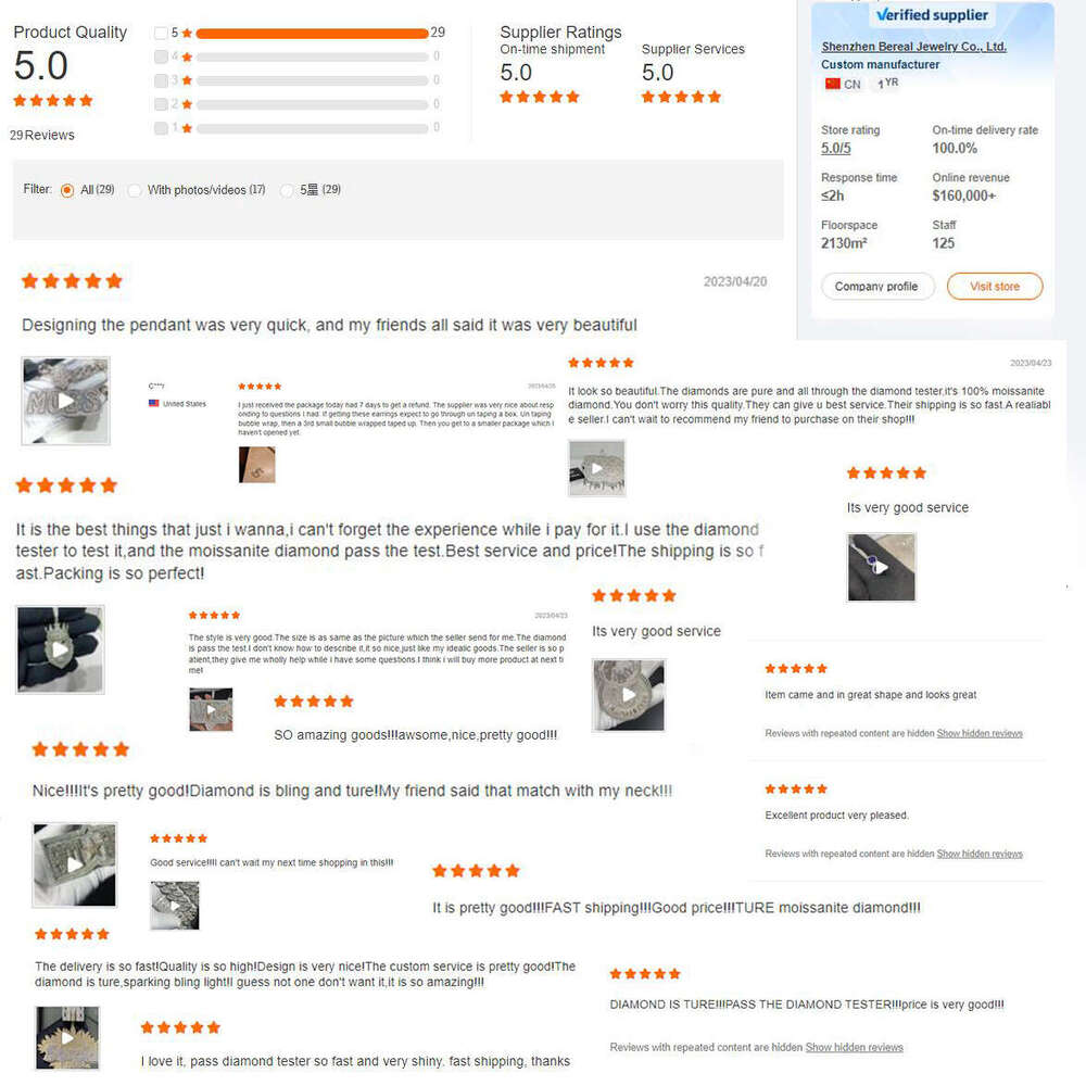 Fast Delivery 10K 14K Solid Gold wer Earrings Iced Out Round Brilliant Cut Vvs Moissanite Dia Fine Cluster Earring