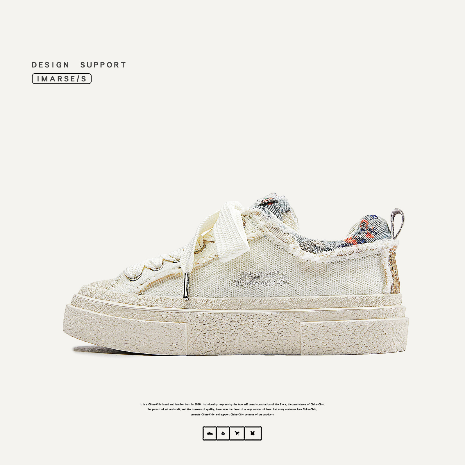 Ddmysports Shoe Washing Canvas Series Tassel Embroidery Breathable Wear Resistant Board Trendy Unisex Couple Shoes Outdoor Shoes