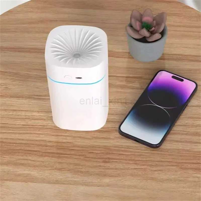 Mini h2o Air Humidifier LED Light 300ml Spray Cool Mist Maker Aromatherapy humidifier Double Wet Aroma Essential Oil Diffuser Y240806