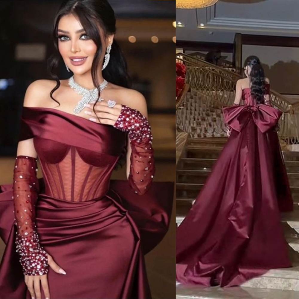 Royal Blue Plus Size Mermaid Evening Dresses for Women Off Shoulder Sequins Birthday Prom Celebrity Pageant Formal Special Occasion Dress Party Gowns 