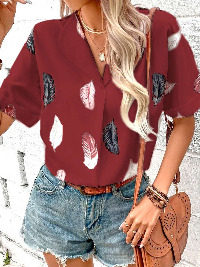 T Shirt New Merchandise Summer High Street Female Harajuku Print Vintage Bottoming Round Neck Collar Blouse Slim-fit Graphic T Shirts Solid Turtleneck