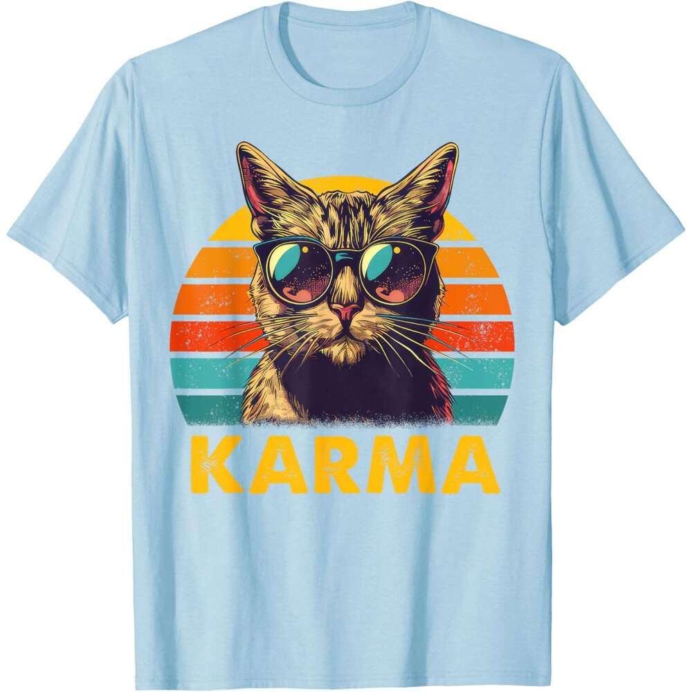 25ss T shirt Mens Vintage Cat Music Gifts For Teens Girls Kids Women Men Karma T-Shirt shirts tshirt graphic tee Casual tops summer clothes Short slee