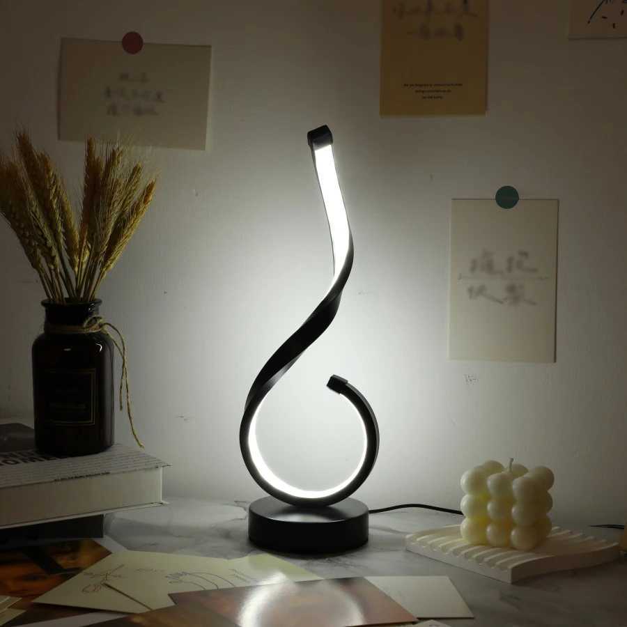 1PC Compact Modern Ironwork USB Three-color Dimming Desktop Decorative LampKL240731
