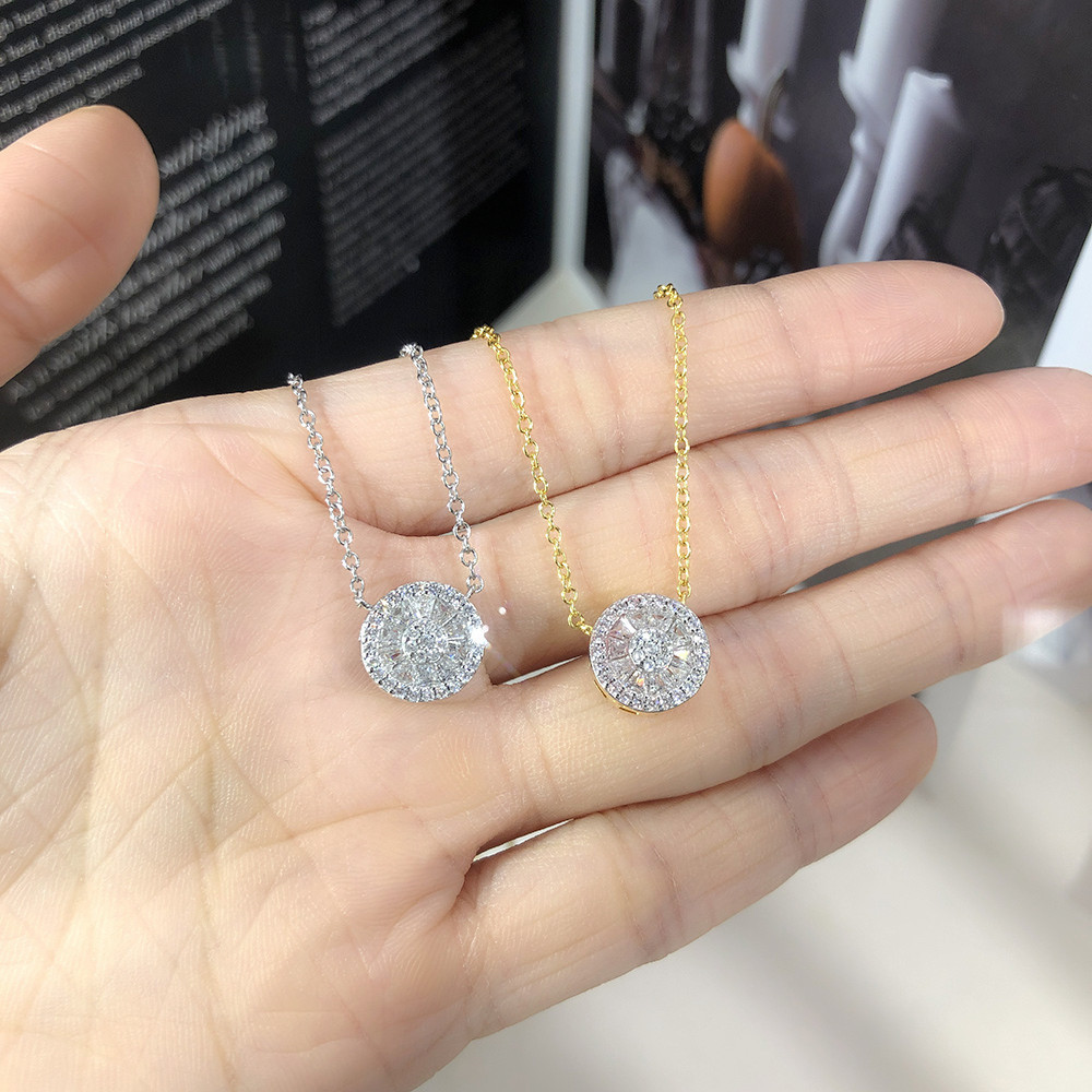 Water Drop Pendant Necklace 14k Gold Fill Cubic Zirconia | Minimalist, Beach Wedding Jewelry