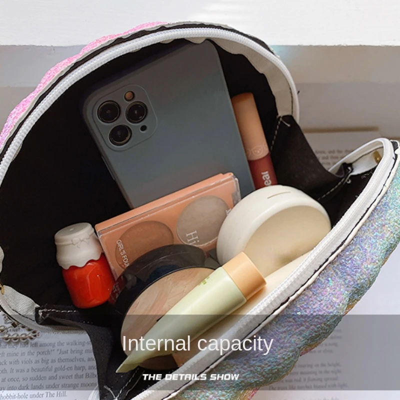 Fashion Women Shoulder Handbags Shell Bag Chain Cute PU Leather Small Bag Phone Money Pouch Zipper Crossbody Bags for Women