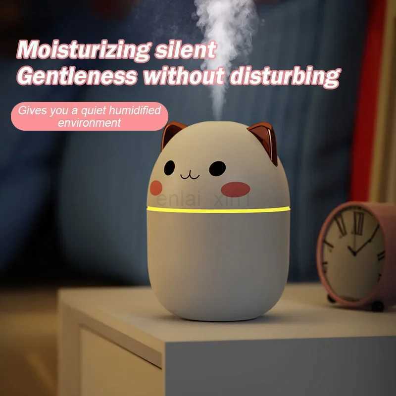 250ML Cute Air Humidifier Mini Aromatherapy Humidifiers Diffusers Essential Oil Diffuser Home Car Air Purifier Humificador Y240806