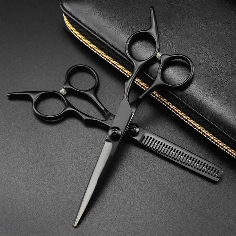 New Arrival Professional Japanese Steel 6-inch Black Screw Barber Z241213
