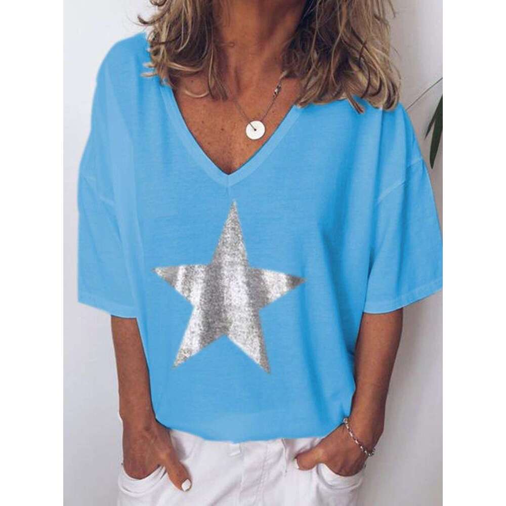 New Merchandise Best Saller High Street Short-sleeved Casual Slim Streetwear O-neck Crop Tops Sports Fitness Chiffon Collar Blouse Graphic T Shirts