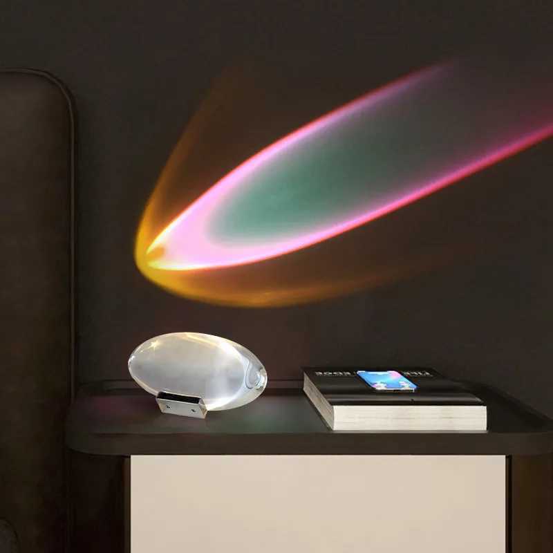 Italian Designer Table Lamp Led Crystal Eye Of The Sky Bedside Table Lamps For Living Bedroom Decor Light Night Projector GiftKL240731