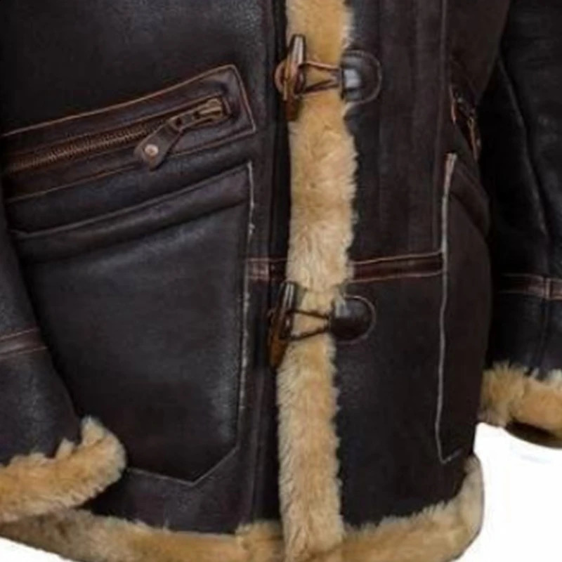 Mens autumn and winter jacket with thick warm collar suede fur coat casual motorcycle windproof bicycle 2024 model 240802