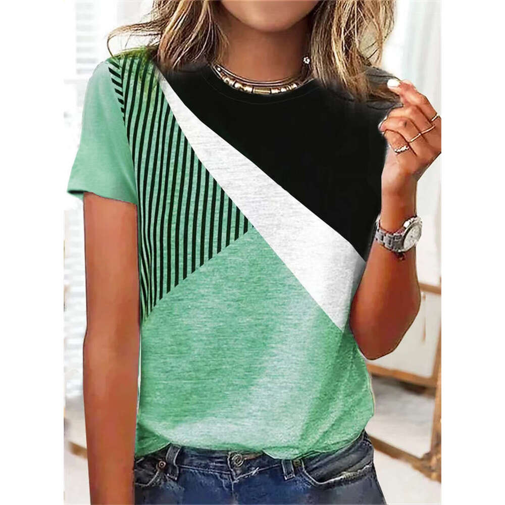 T Shirts Blue Gothic Best Saller Hip Hop High Street Summer Printing Short Sleeve Hollow Out Slim Top Female Streetwear Clothes Couples Plaid Solid Tu