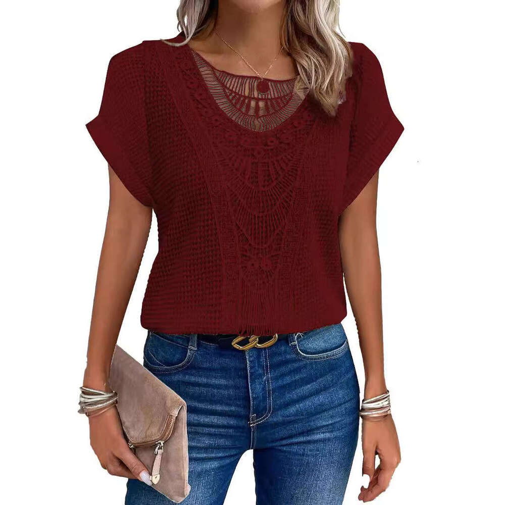 Green Best Saller New Merchandise Retro Half Sleeve Slim Crop Top Casual Long Sleeve Tee Shirts O Neck Quick Drying Plaid Chiffon Graphic T Shirts