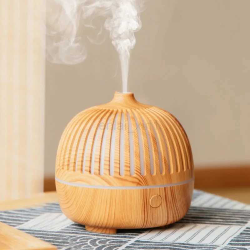 Ancient Charm Fragrance Diffuser Ultrasonic Humidification Essential Oil Fragrance Instrument Wood Grain Aromatherapy Machine Y240806