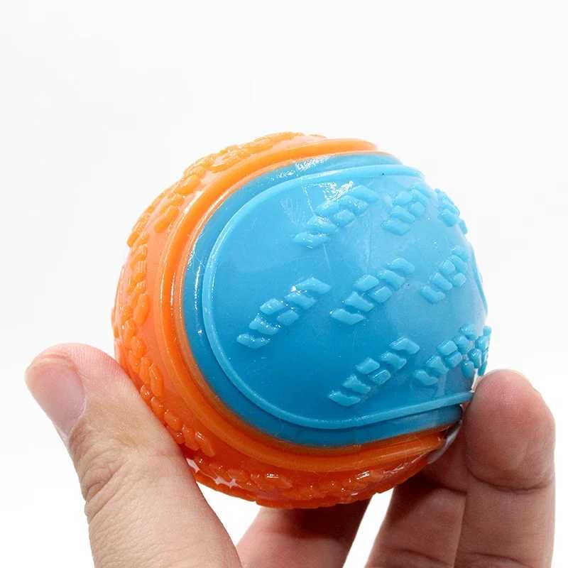 High Quality Dog interactive soft TPR teeth cleaning bite resistance squeezing dog ball toy pet product accessories T2504012