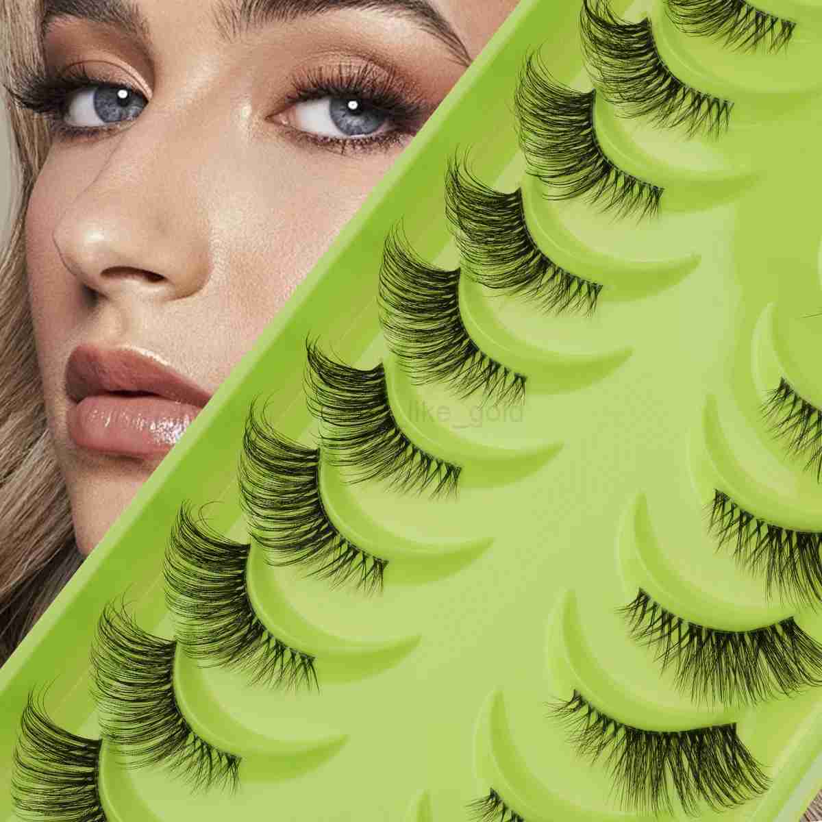 Half Eyelash 3/10 Pair False Eyelash Natural Long Cat Eyelash 3D Mink Eyelash Extension Makeup False Cils Wispy Handmade Eyelash W240803