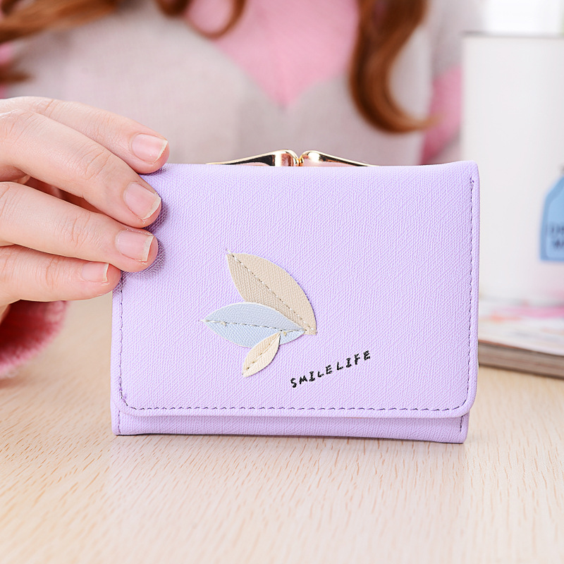 Flower Women Wallet Purse Leather Pocket Ladies Clutch Wallets for Women Short Card Holder Cartera Mujer Cute Girls Coin Bag New