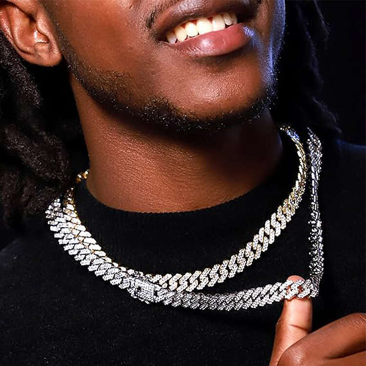 Factory Price Iced Out Chains Sier S Sterling 8mm 10mm 12mm VVS1 Moissanite Cuban Link Chain Necklace Women And Men