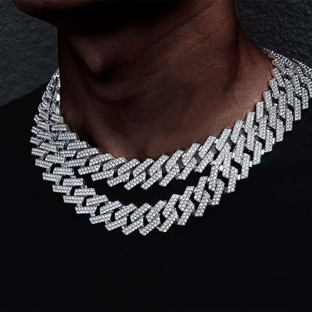 Factory Price Iced Out Chains Sier S Sterling 8mm 10mm 12mm VVS1 Moissanite Cuban Link Chain Necklace Women And Men
