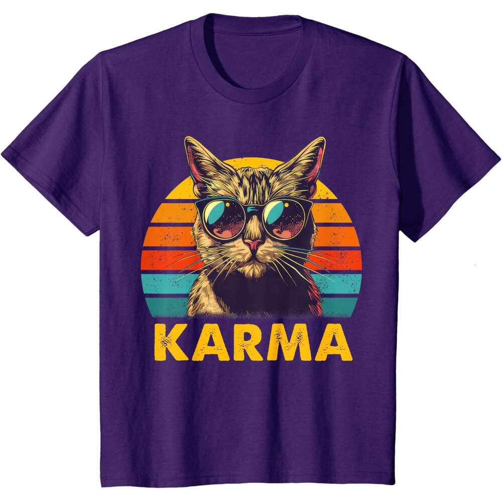 25ss T shirt Mens Vintage Cat Music Gifts For Teens Girls Kids Women Men Karma T-Shirt shirts tshirt graphic tee Casual tops summer clothes Short slee