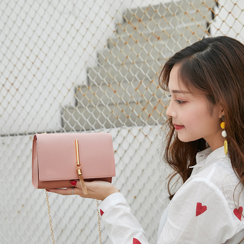 New Fashion Handbags Women's Pu Leather Shoulder Messenger Bags Female Small Crossbody Bags Pink Purse Travel Clutch
