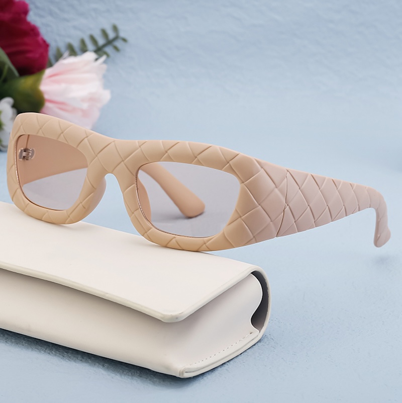 Retro Sexy Square Y2K Sunglasses For Women Men Luxury Brand Fashion Rose Pink Punk Sun Glasses Ladies Eyewear UV400 Shades imitation leather S117 IVIS