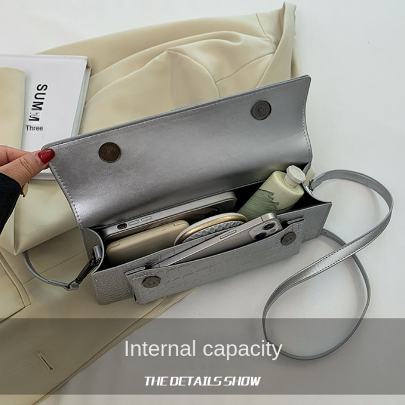 Fashion Ladies Shoulder Bag 2024 New Purses and Handbags High Quality PU Stone Pattern Crossbody Bag for Women Armpit Clutch Bag