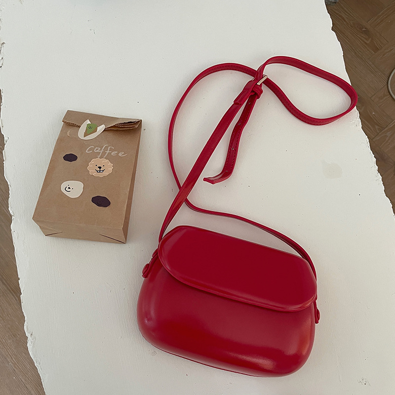 Womens Small Messenger Bag Solid PU Leather Shiny Shoulder Bag Fashion Saddle Bags Flip Buckle Phone Coin Purse Lipstick Storage